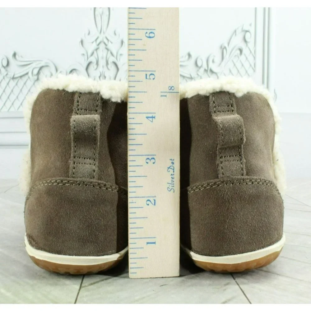 LL Bean Gray Suede Slip On Mountain Moccasin Slippers Boot Size 7 M - Picture 6 of 9